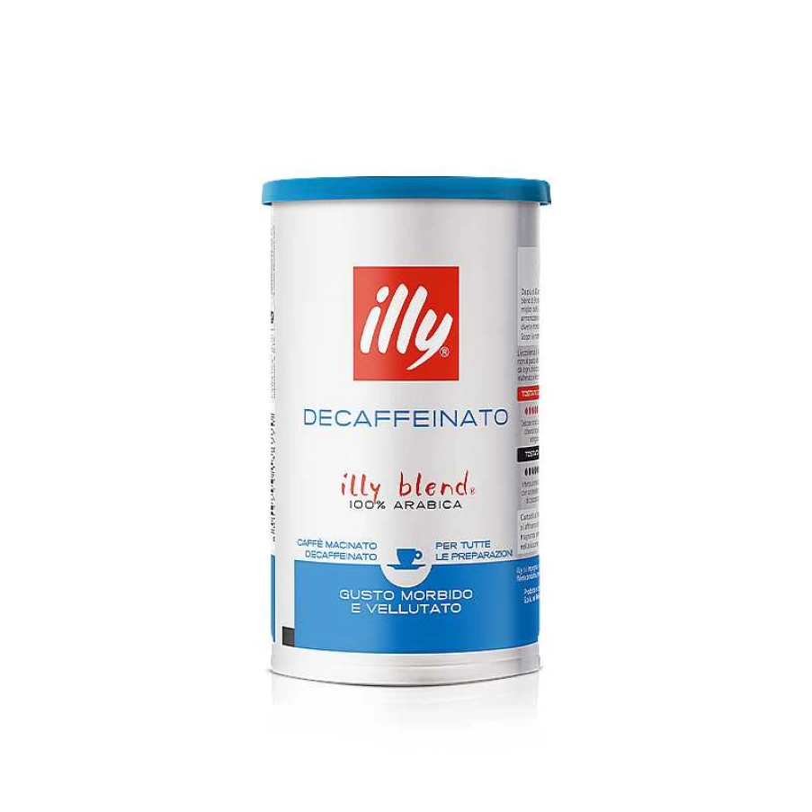 "Illy Decaf Ground Coffee: Rich Flavor, Smooth Taste – 100% Arabica, Decaffeinated"