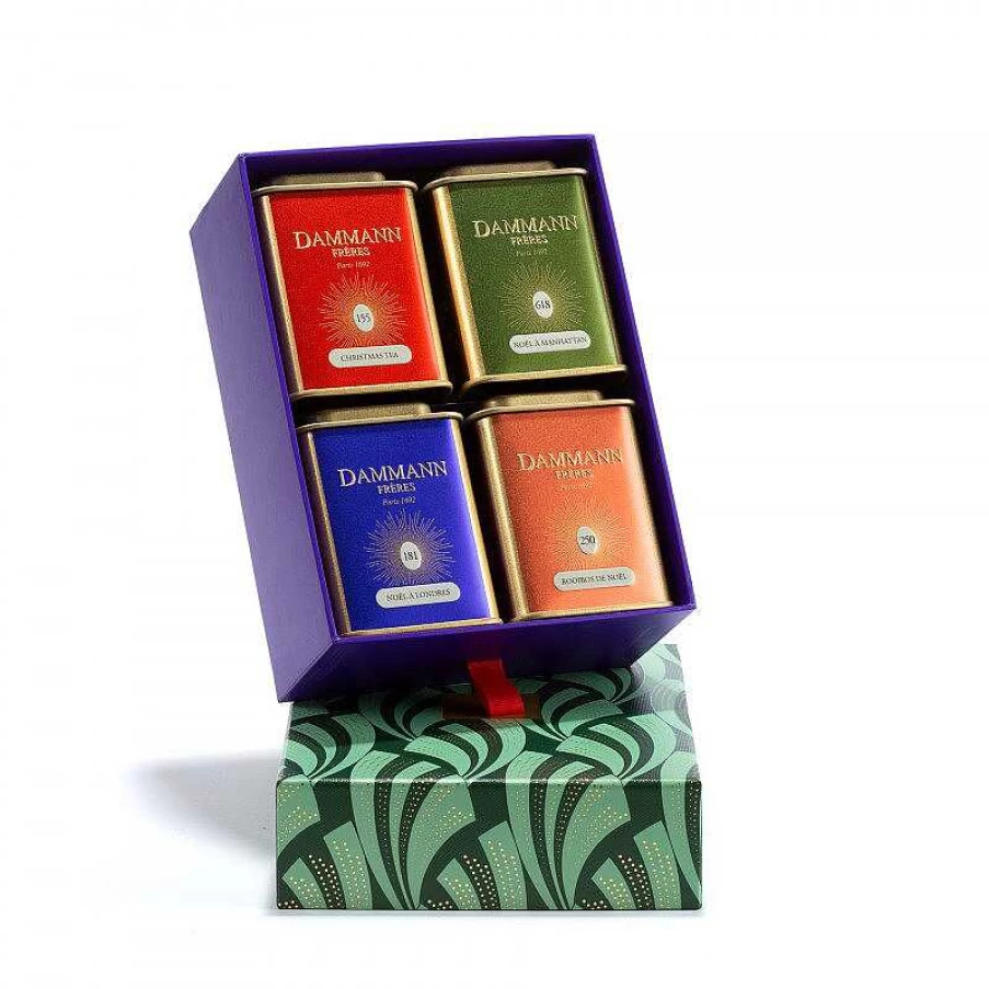 "Illy Christmas Tea Gift Set - 3 Premium Loose Teas & 1 Roiboos Herbal Tea (4 x 40g)"