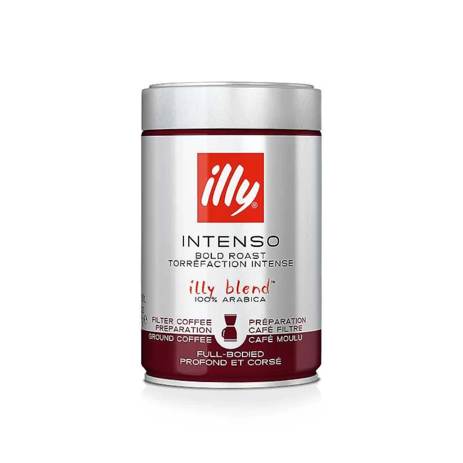 "Illy Intensely Roasted Ground American Coffee - Premium Blend for Rich Flavor"