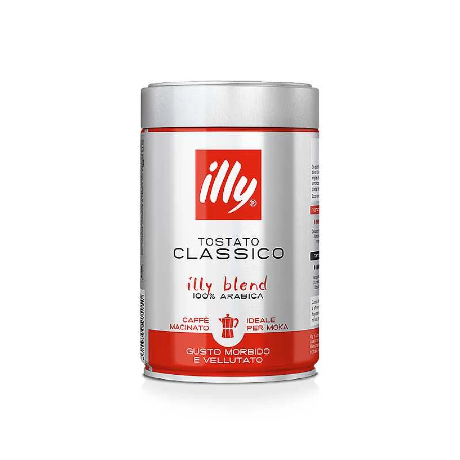"Illy Classic Roasted Ground Moka Coffee - 250g (8.8 oz) Premium Italian Blend"