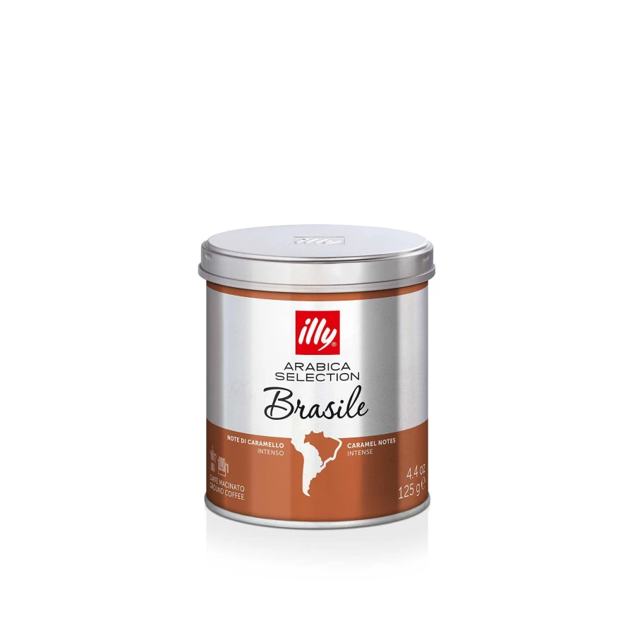 illy Moka Arabica Ground Coffee - Premium Brazil Selection for Rich Flavor