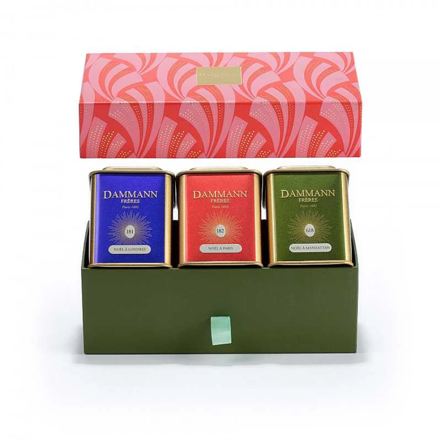 "Illy Coffret Christmas Tale Gift Set - 3 Premium Loose Leaf Teas (3 x 40g) for Holidays"