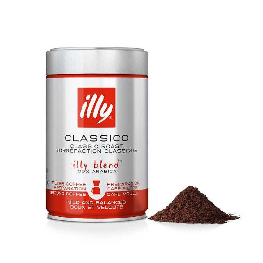 "Illy Classic Roasted Ground American Coffee - 250g Premium Blend for Rich Flavor"