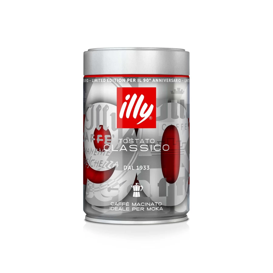 "Illy 90th Anniversary Limited Edition Classic Moka Ground Coffee - 250g Tin"