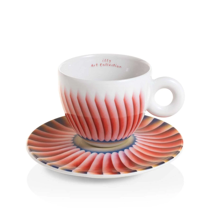 "Illy Art Collection Judy Chicago - Set of 2 Cappuccino Cups, Premium Ceramic Coffee Mugs"