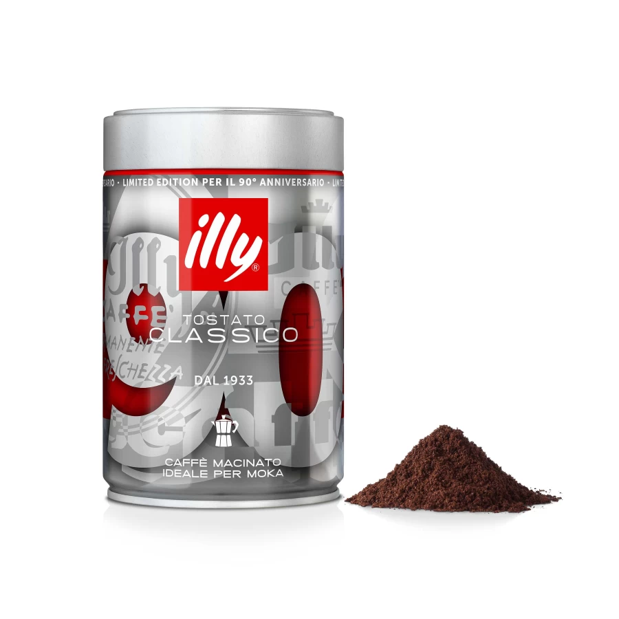 "Illy 90th Anniversary Limited Edition Classic Moka Ground Coffee - 250g Tin"