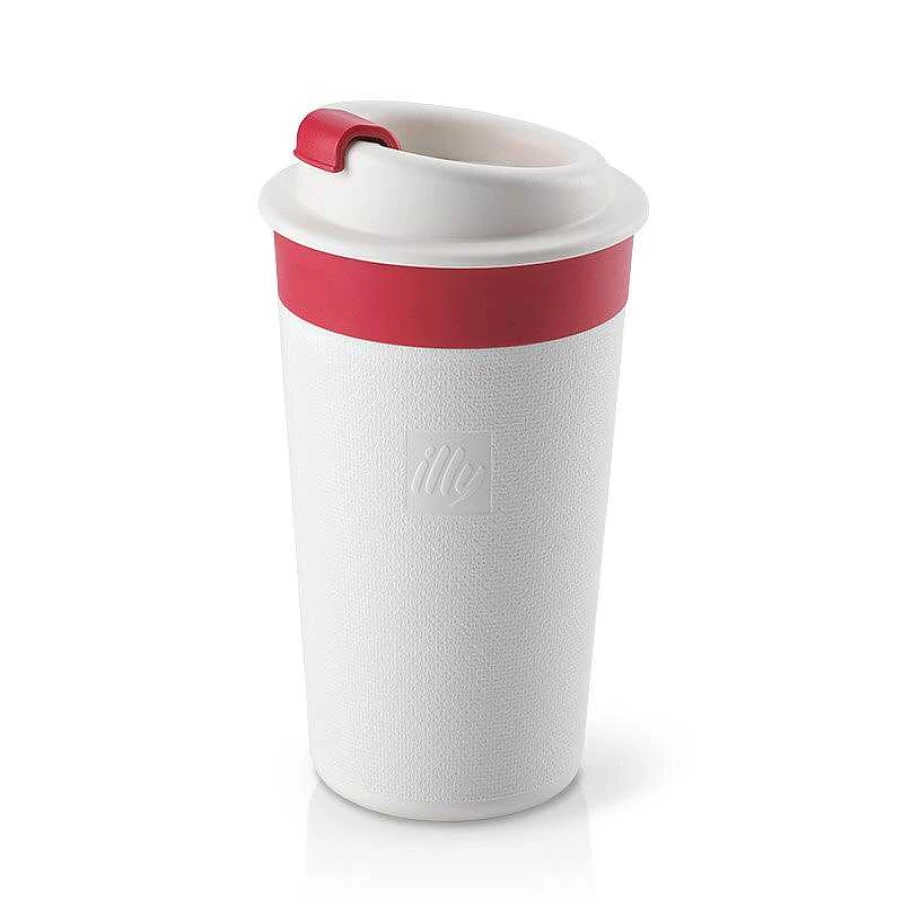 "Illy Travel Mug 350ml – Insulated Stainless Steel Coffee Thermos for On-the-Go"