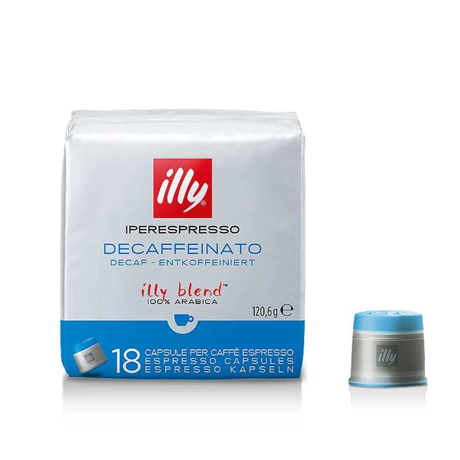 illy Iperespresso Decaffeinated Coffee Capsules - Rich Flavor, Caffeine-Free Espresso Pods