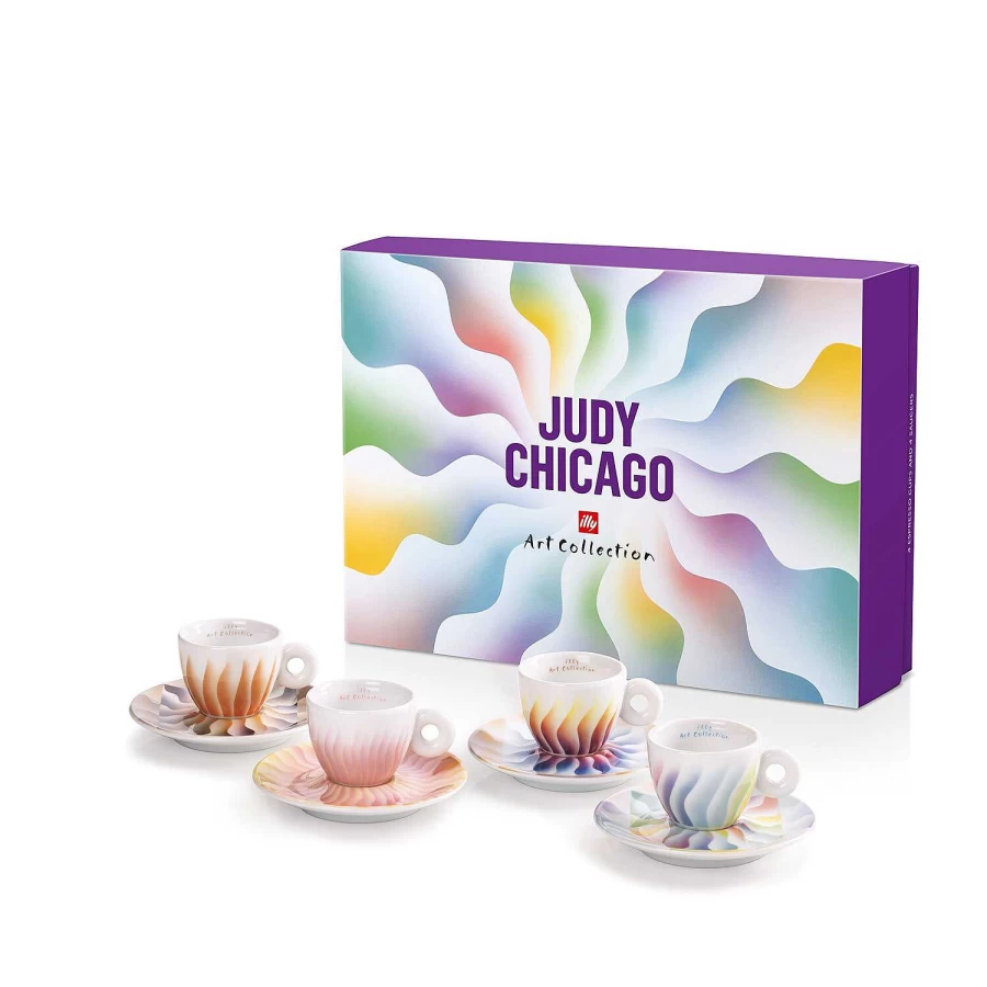"Illy Art Collection Judy Chicago - Set of 4 Premium Espresso Cups"
