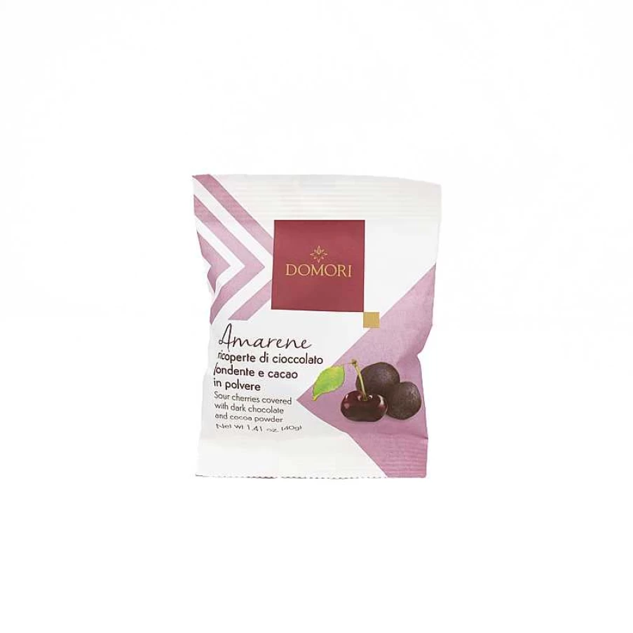 "Illy Domori Dark Chocolate Covered Candied Cherries Dragees"