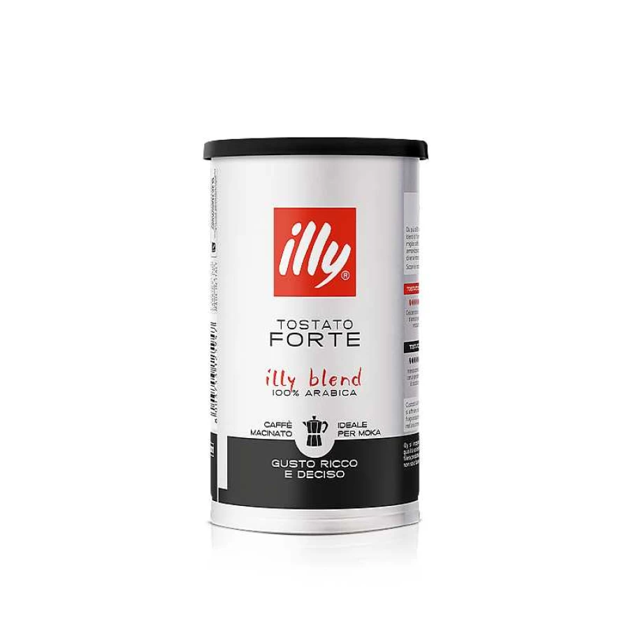 "Illy Strong Roasted Ground Moka Coffee - Rich & Bold Italian Blend"