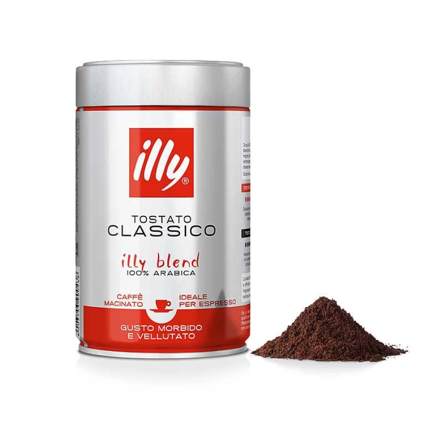 "Illy Classic Roasted Espresso Ground Coffee - 250g (8.8oz) Premium Italian Blend"