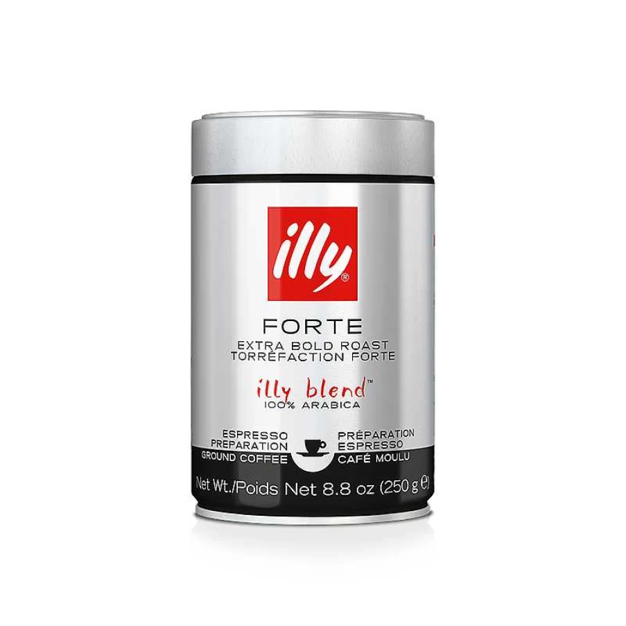 "Illy Strong Roasted Espresso Ground Coffee - Rich & Bold Blend for Authentic Italian Espresso"