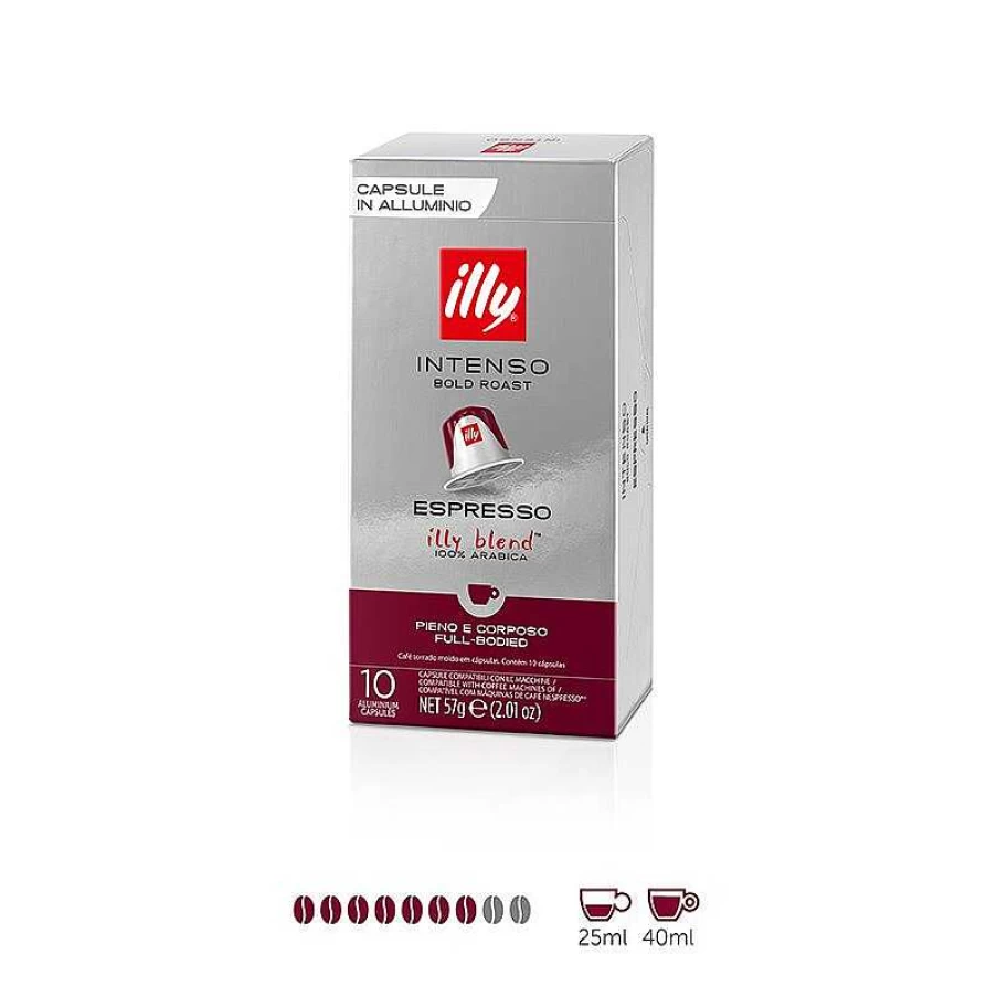 "Illy Intense Roast Coffee Capsules - Compatible with Espresso Machines"