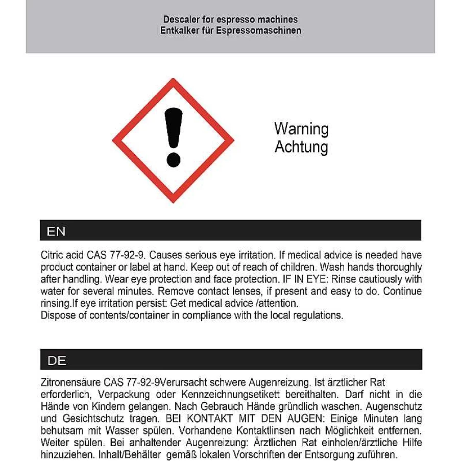 "Illy Espresso Machine Descaler - Coffee Maker Descaling Solution for Optimal Performance"