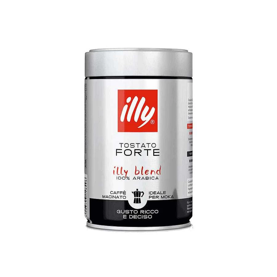 "Illy Strong Roasted Mocha Ground Coffee - Rich & Bold Flavored Arabica Beans"