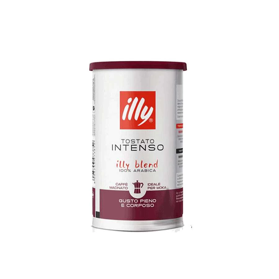 "Illy Intense Roasted Moka Ground Coffee - Rich & Bold Flavor"