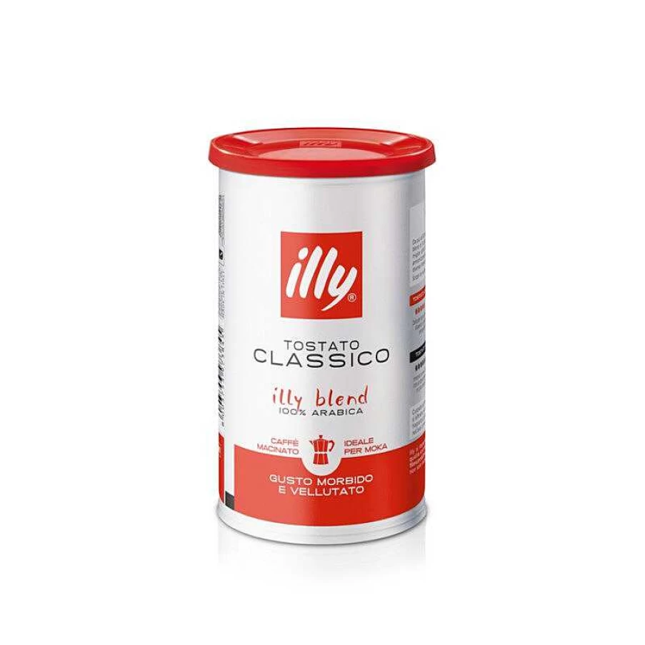 "Illy Classic Roasted Ground Moka Coffee - 185g (6.5oz) Premium Italian Blend"
