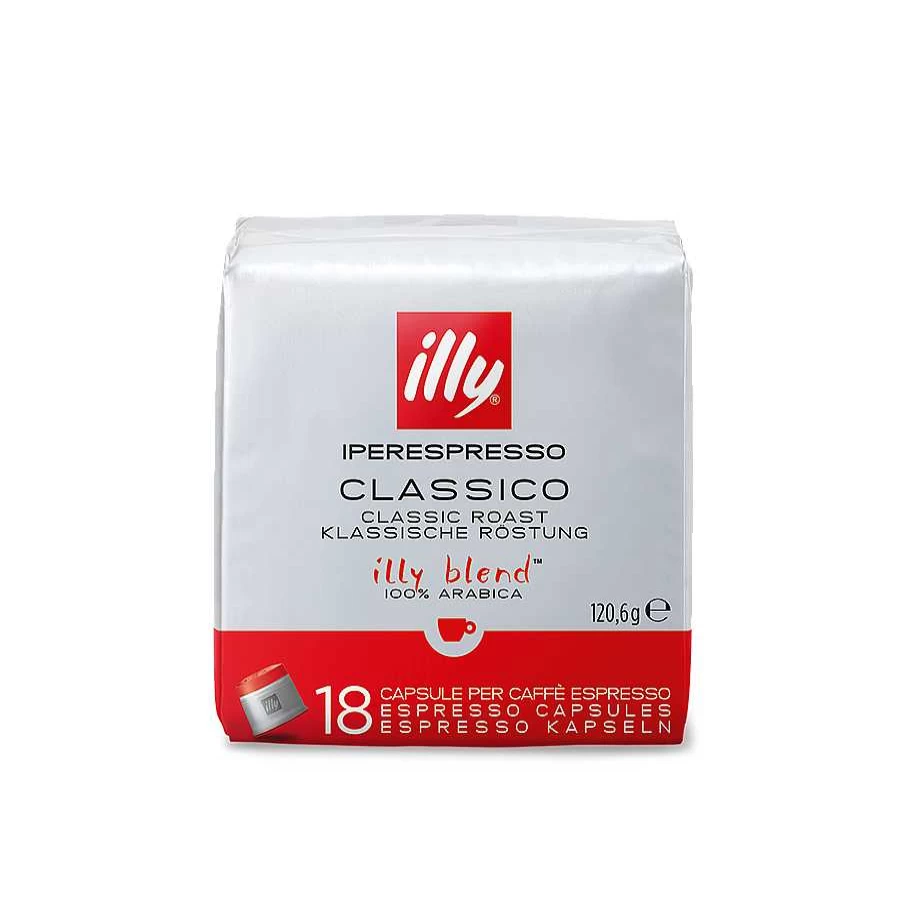 "Illy Iperespresso Classic Roasted Coffee Capsules - 18 Capsules, Rich & Aromatic Blend"