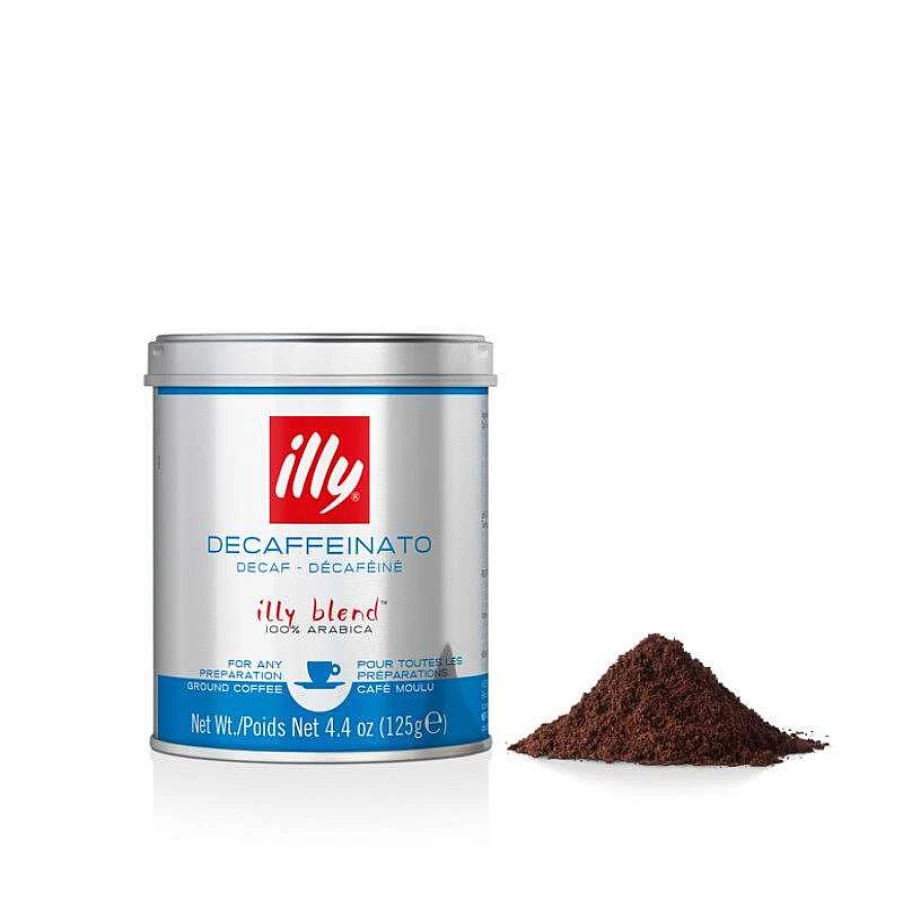 "Illy Ground Decaffeinated Coffee - Premium Quality Decaf Coffee for a Smooth Brew"