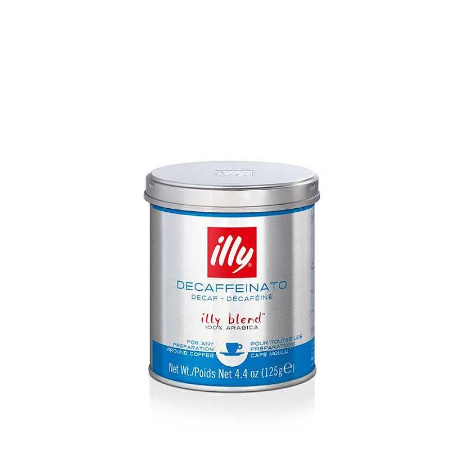 "Illy Ground Decaffeinated Coffee - Premium Quality Decaf Coffee for a Smooth Brew"