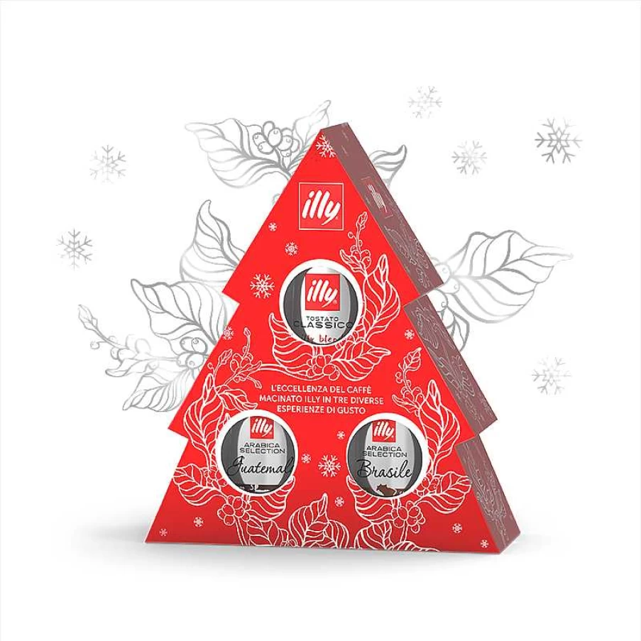 "Illy Brand Tree-Themed Gift Box – Elegant and Unique Present for Any Occasion"