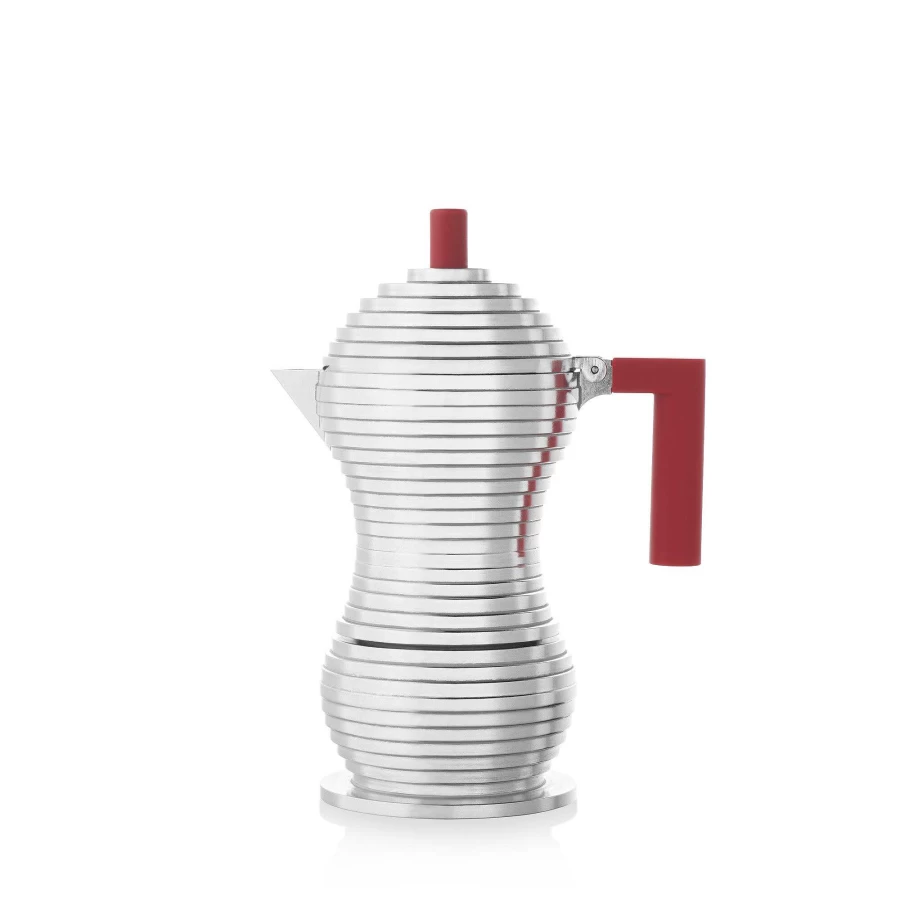 illy Pulcina Induction Moka Pot - 3 Cup Stovetop Espresso Maker, Alessi Design