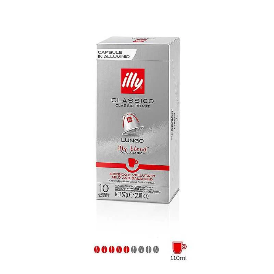 "Illy Classic Long Roast Coffee Capsules - Compatible with Nespresso Machines"