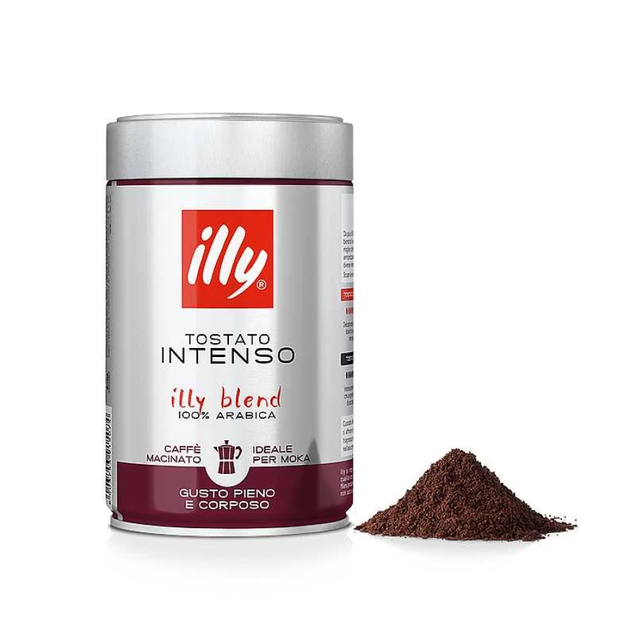 "Illy Intense Roast Mocha Ground Coffee - Rich & Bold Flavors for Coffee Lovers"