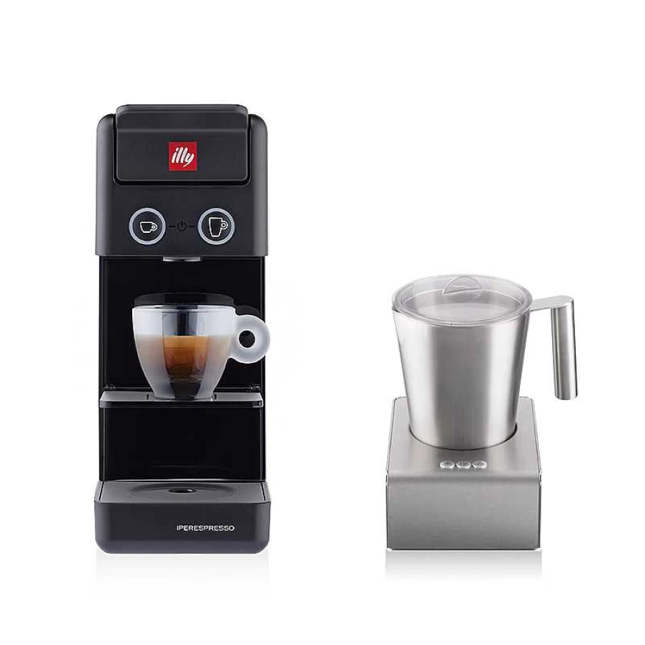 "Illy Y3.3 Iperespresso Coffee Machine with Milk Frother - Stainless Steel"