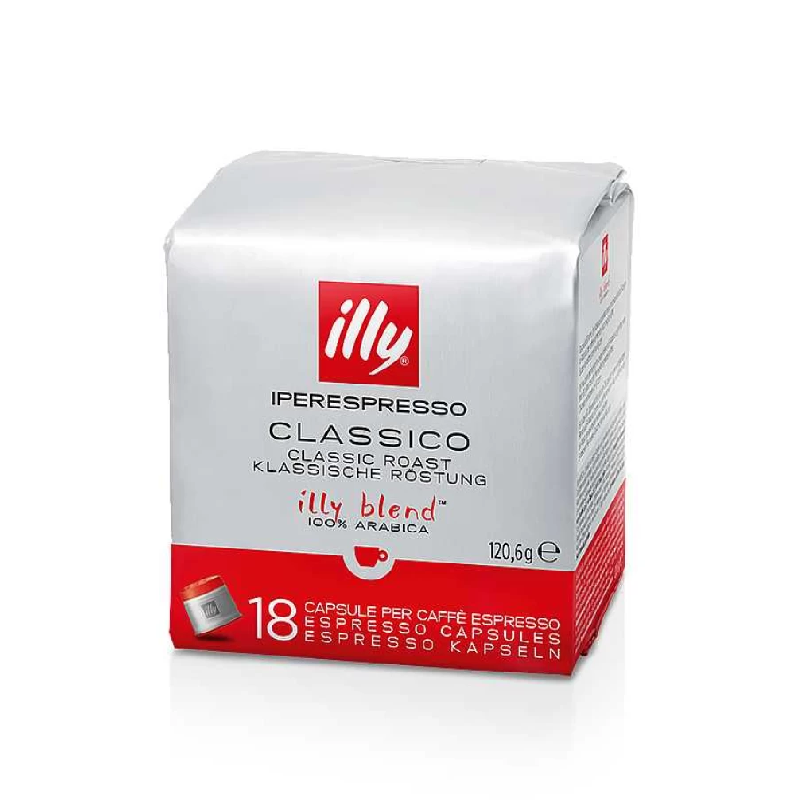 "Illy Iperespresso Classic Roasted Coffee Capsules - 18 Capsules, Rich & Aromatic Blend"