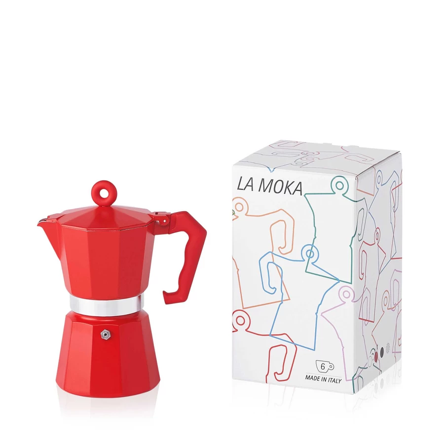 illy Moka Pot 6-Cup Stovetop Espresso Maker - Traditional Italian Coffee Maker for Rich Espresso