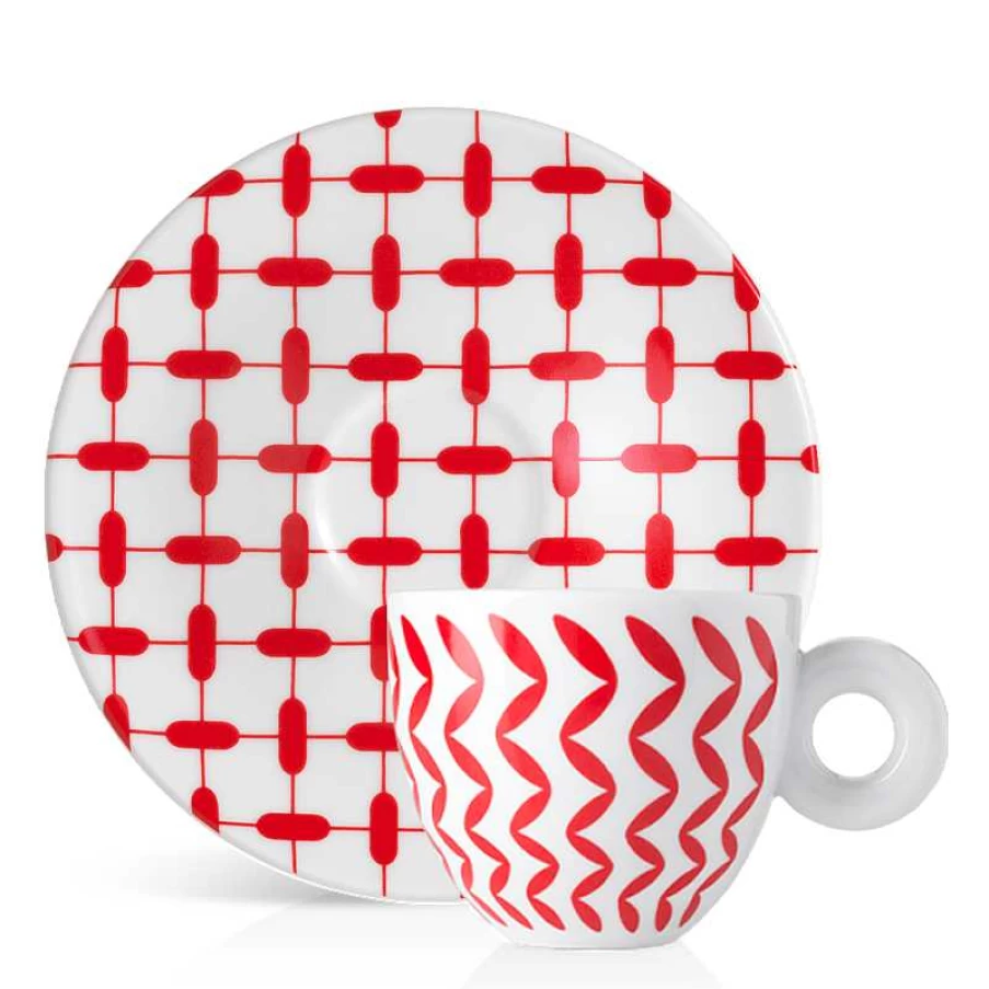 "Illy Art Collection Mona Hatoum - Set of 6 Premium Cappuccino Cups"