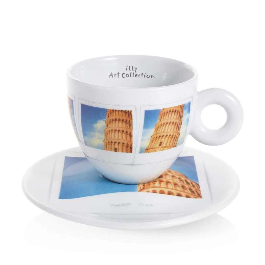 "Illy Art Collection Maurizio Galimberti - Set of 6 Designer Cappuccino Cups"