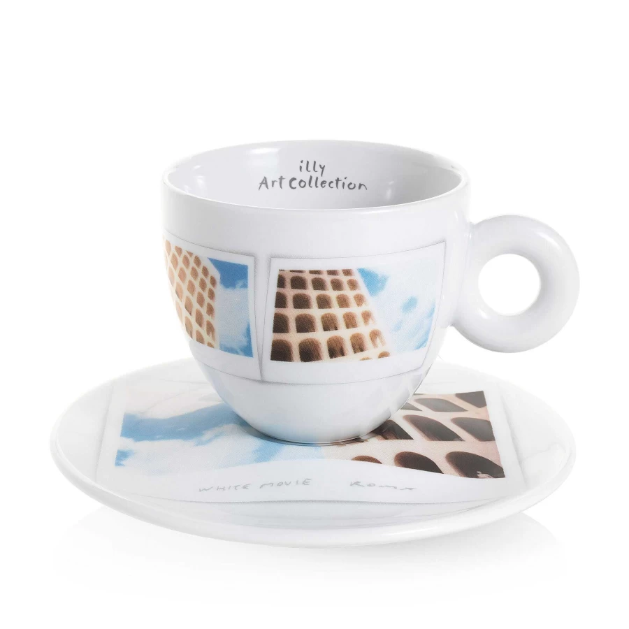 "Illy Art Collection Maurizio Galimberti - Set of 6 Designer Cappuccino Cups"