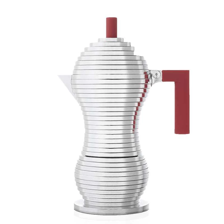 illy 6 Cup Induction Moka Coffee Maker - Alessi Pulcina Rossa Espresso Pot