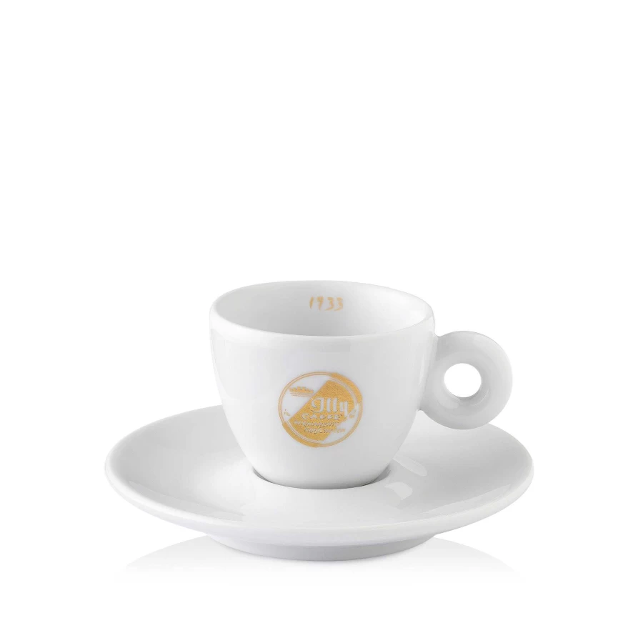 "Illy Heritage Collection - Set of 6 Premium Espresso Cups for Authentic Italian Coffee Experience"