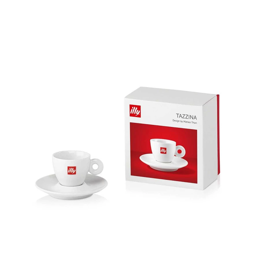 "Illy Logo Espresso Coffee Cup – Premium Branded Ceramic Mug for Coffee Lovers"