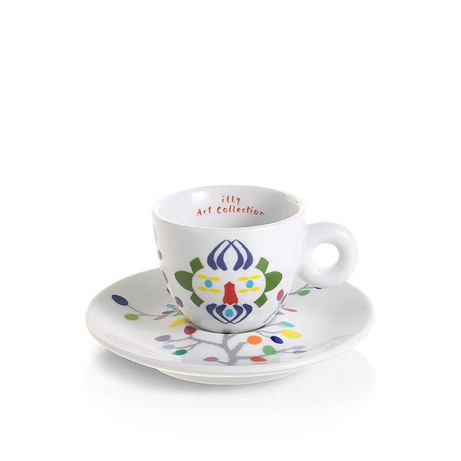 "Illy Art Collection Espresso Cups Set of 2 - Designed by Pascale Marthine Tayou"