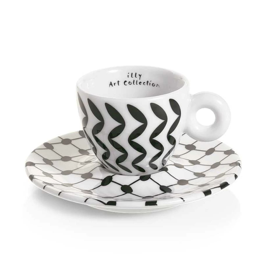 "Illy Art Collection Mona Hatoum - Set of 6 Premium Espresso Coffee Cups"