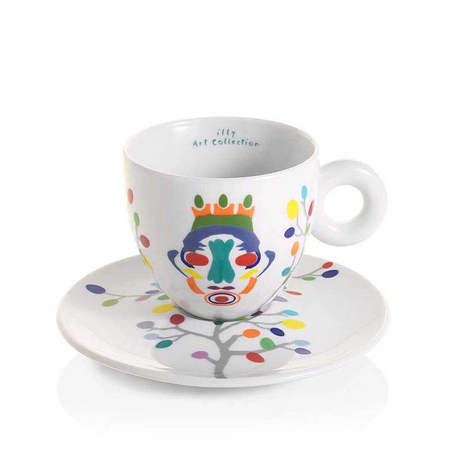 "Illy Art Collection Cappuccino Cups Set of 2 - Pascale Marthine Tayou Design"