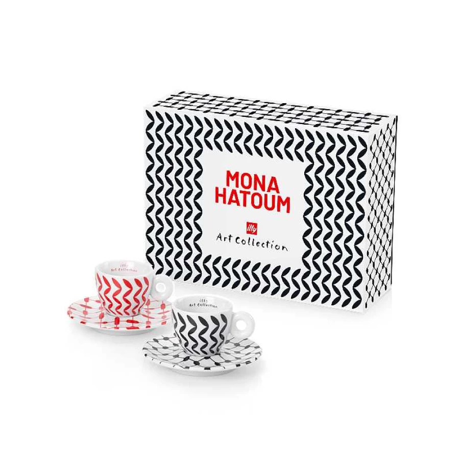 "Illy Art Collection Mona Hatoum - Set of 2 Premium Espresso Coffee Cups"