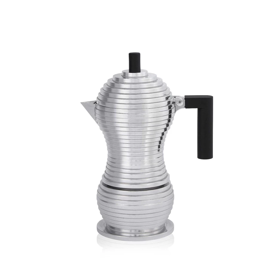 illy Moka Pot - 3 Cup Stovetop Espresso Maker, Alessi Pulcina Coffee Maker for Italian Brew